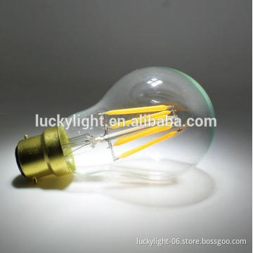 New arrival led lighting e27 filament bulb A60 6.5W CE RoHS compliant